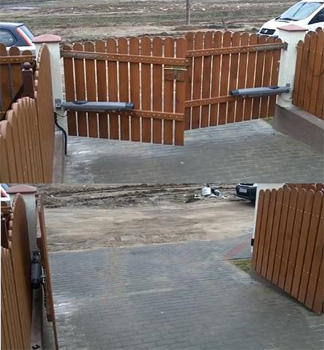 установка настройки приводов CAME AMICO на легкие распашные ворота