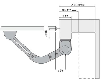 схема установки NICE WALKY 2024 KCE/O приводов на калитку и легкие распашные ворота