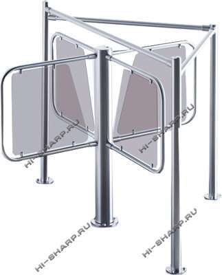 Perco-RTD-03S с RB-03S Турникет роторный полуростовый с формирователем прохода