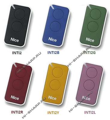INTI2, INTI2G, INTI2B, INTI2Y, INTI2R, INTI2L 2 канальные пульты брелки